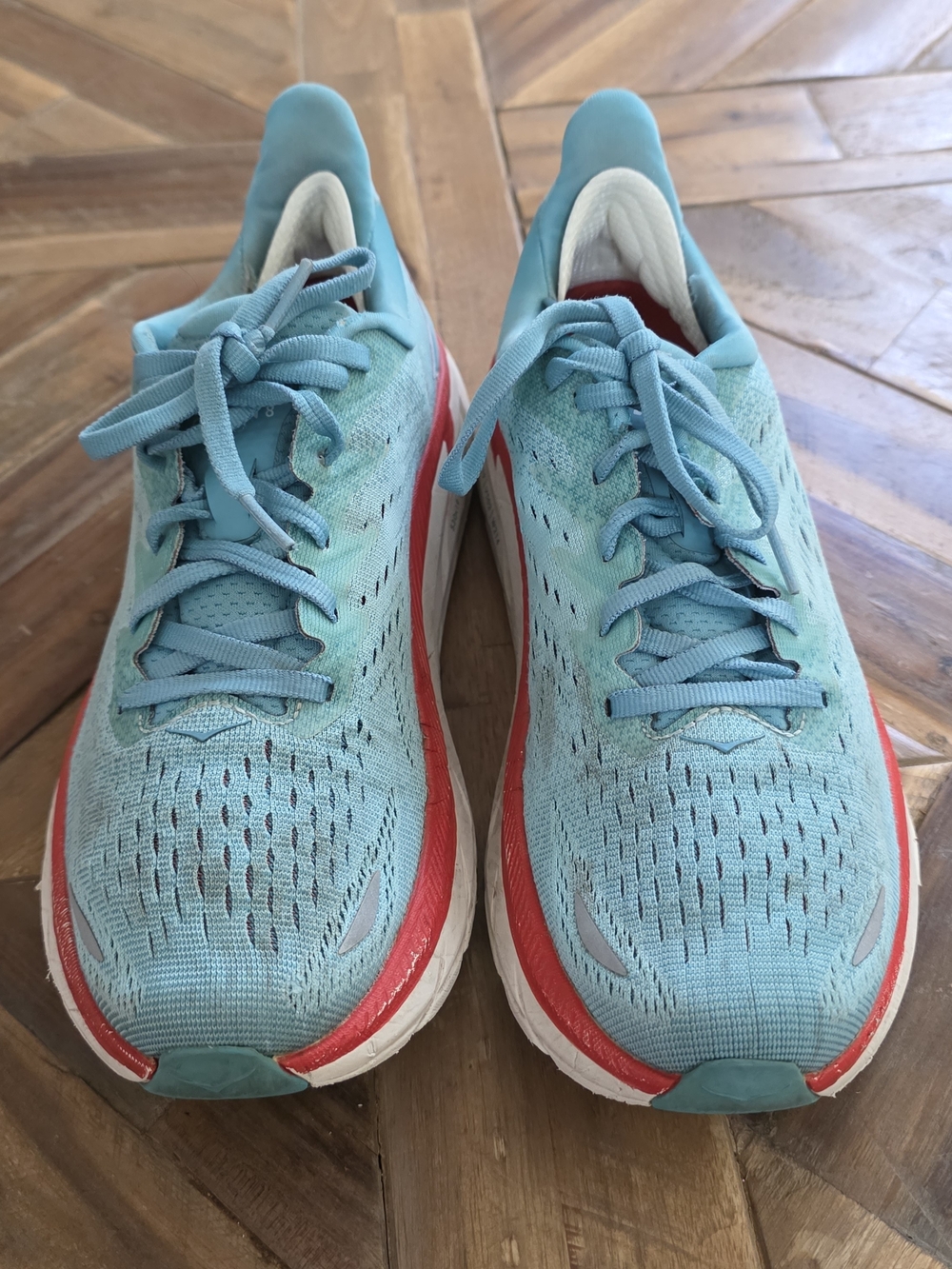 Hoka Women's Turquoise Running Shoes, Clifton 8, Size 7